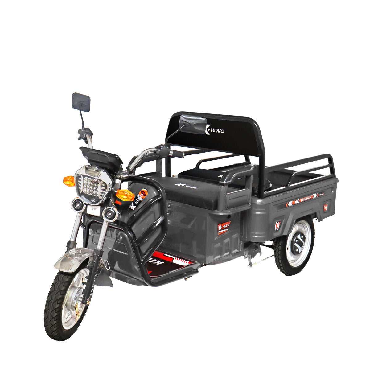 Triciclo de Carga Eléctrico marca Kiwo Color Gris