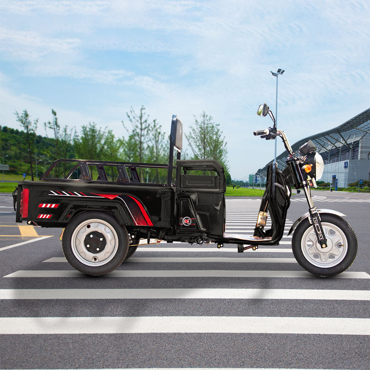 Triciclo de Carga Eléctrico Kiwo, Color Negro