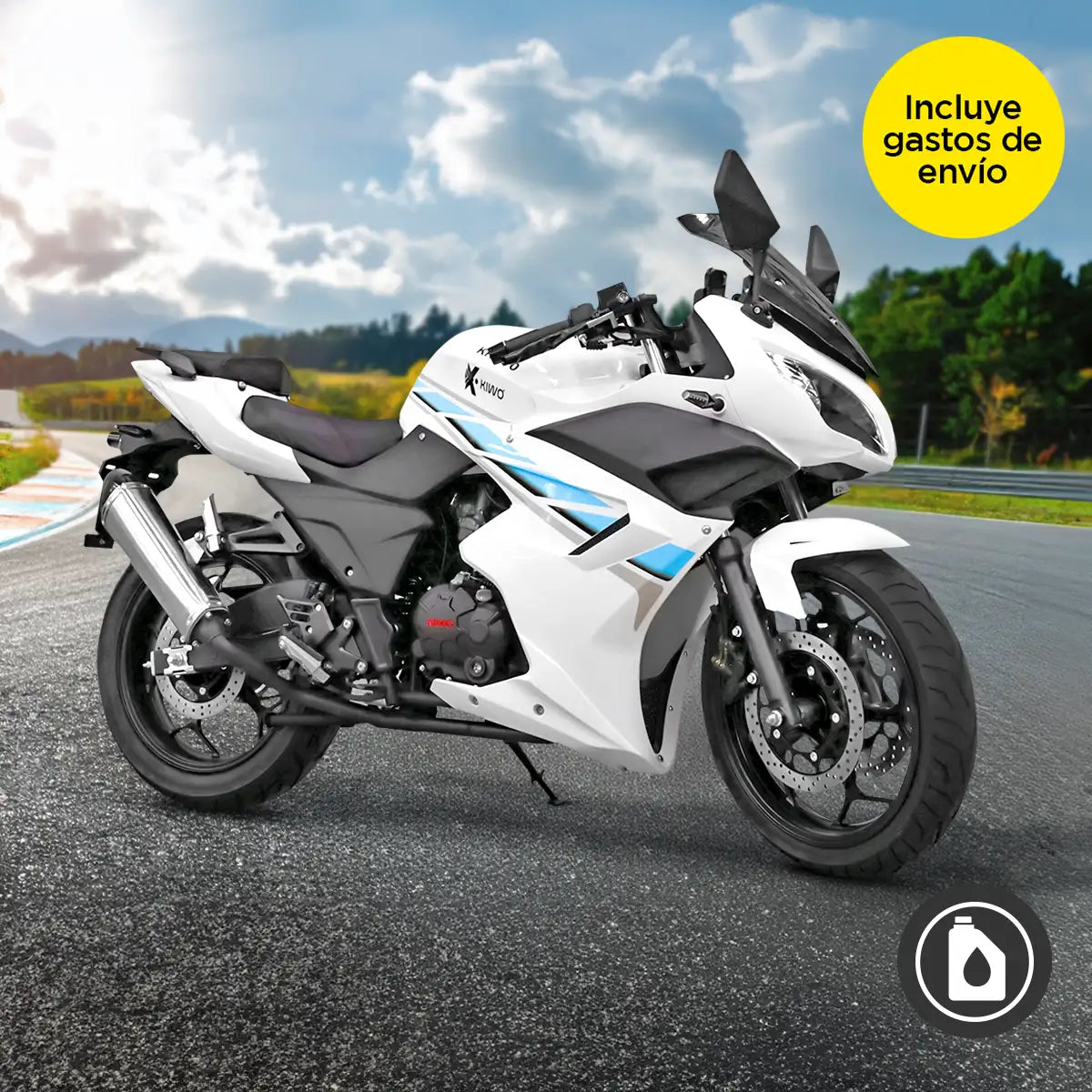 Motocicleta Kiwo KR 200 2025, Color Azul