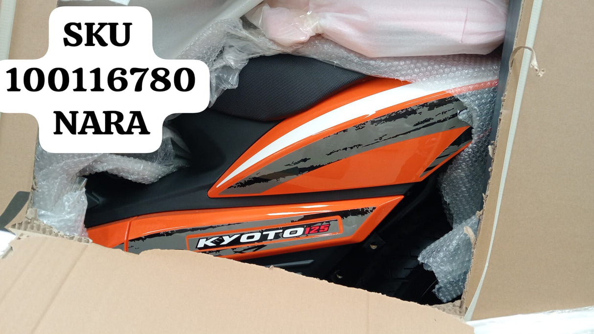 Motocicleta Kiwo Kyoto 125 2025, Color Naranja