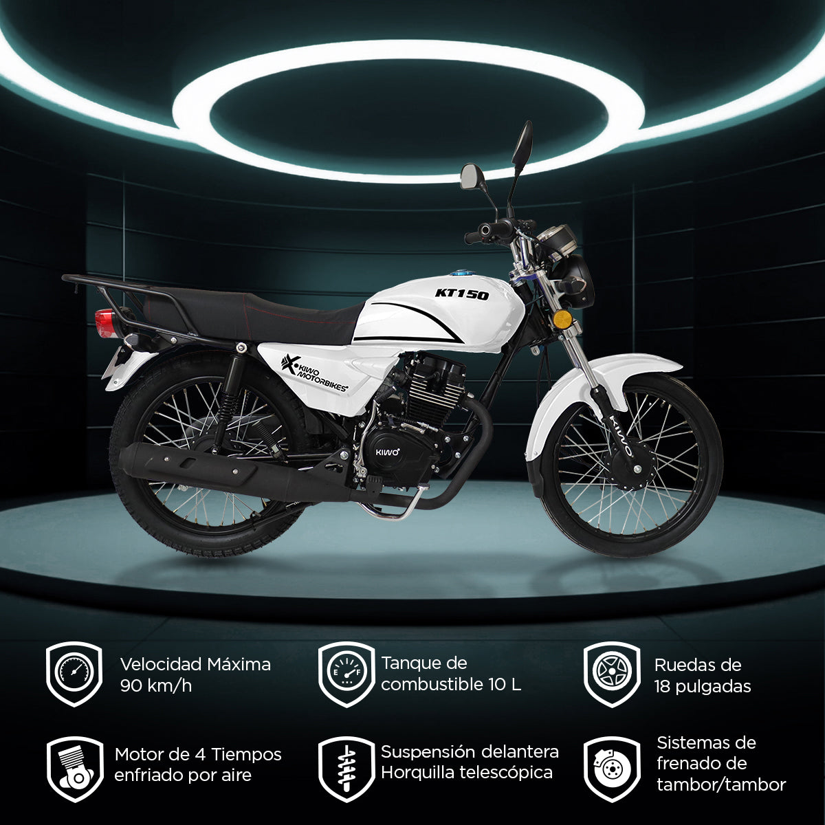 Motocicleta Kiwo color Blanco, KT150 2024