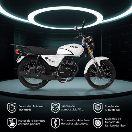 Motocicleta Kiwo color Blanco, KT150 2024